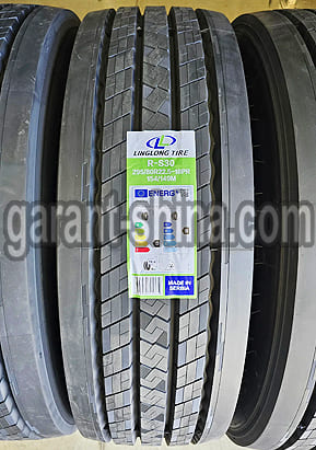 Ling Long R-S30 (рулевая) 315/70 R22.5 156/150L 18PR - Фото реального протектора с этикеткой